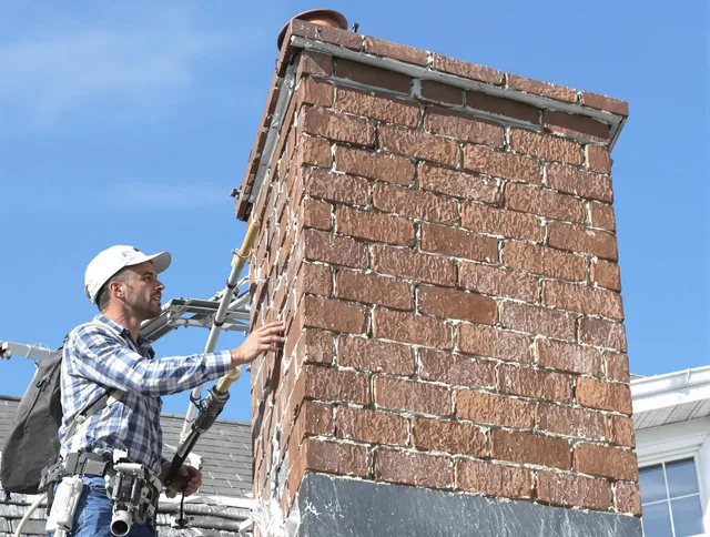 Brickwork for a chimney rebuild by Heath Chimney Sweep in Heath, OH