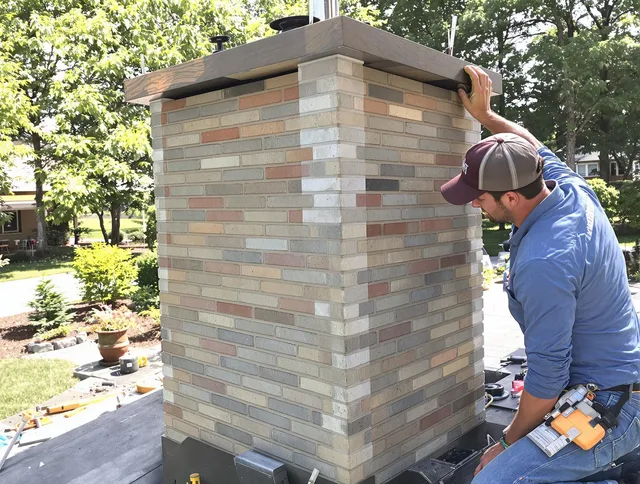 Heath Chimney Sweep completing a modern chimney remodel in Heath, OH