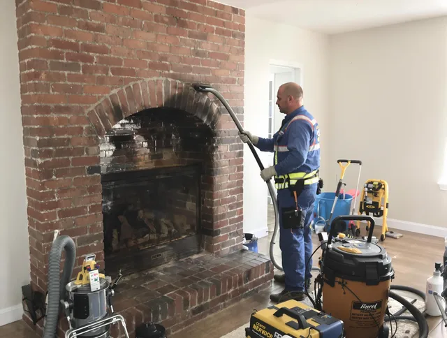 Heath Chimney Sweep expert performing detailed chimney sweep in Heath, OH