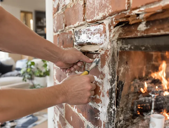 Routine fireplace repair by Heath Chimney Sweep in Heath, OH