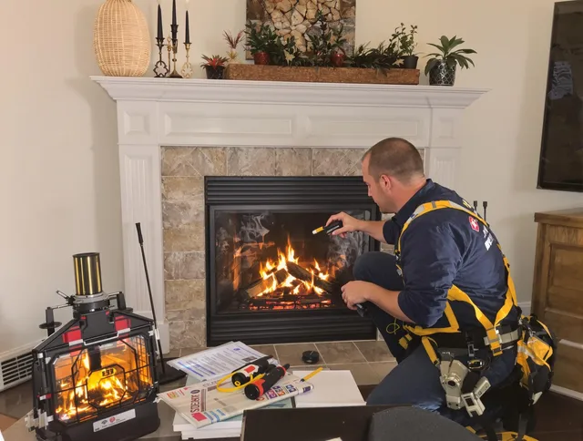 Safety-focused fireplace inspection by Heath Chimney Sweep in Heath, OH