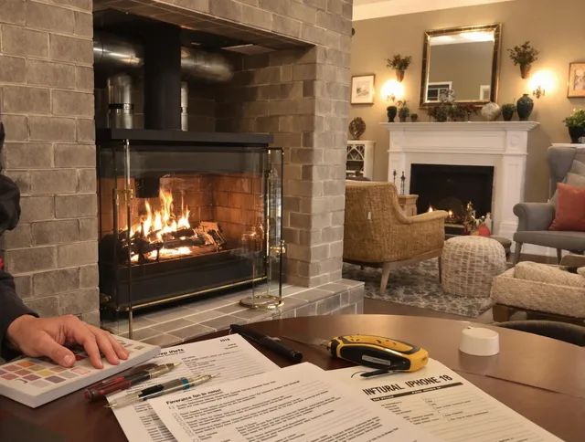 Heath Chimney Sweep verifying fireplace safety measures in Heath, OH